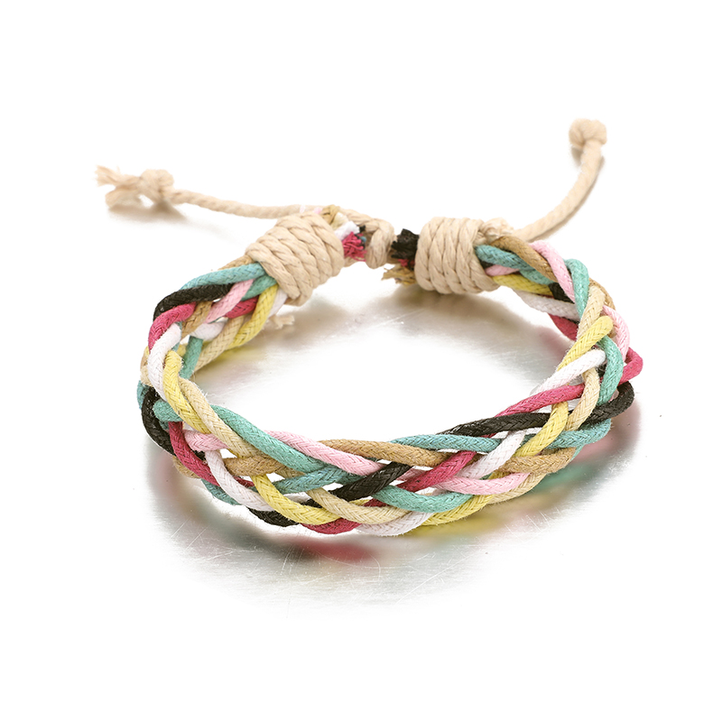 Bohemian style color hand-knitted bracelet wholesale nihaojewelry