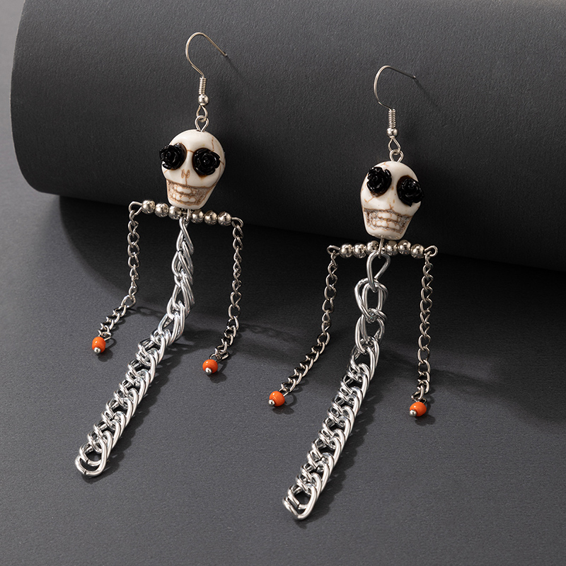 creative jewelry Halloween skull earringspicture1