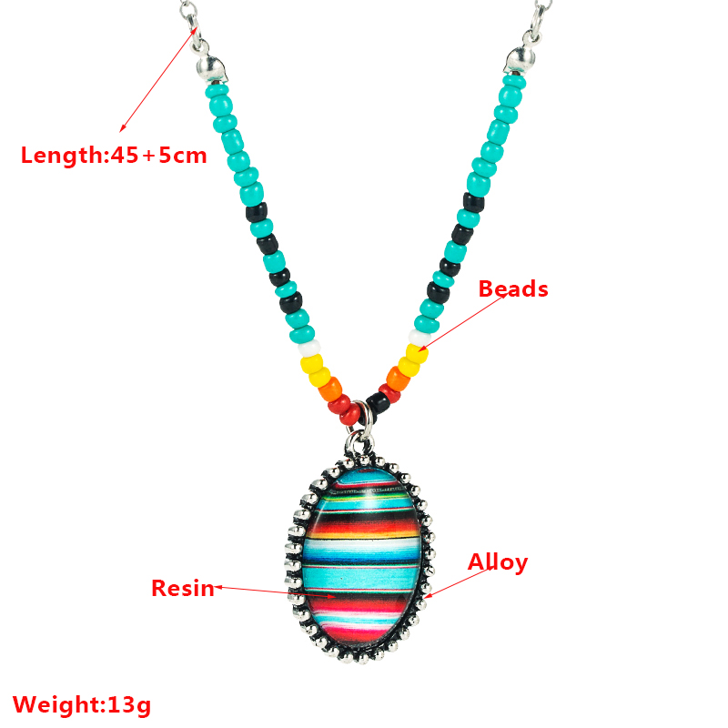 Rice Beads Color Bar Necklace