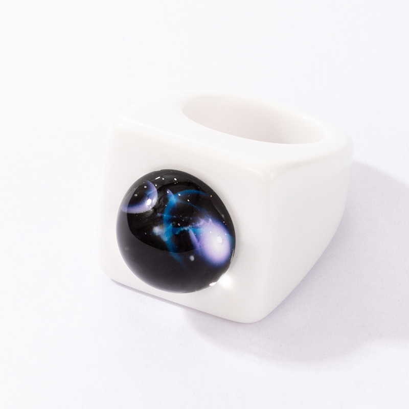 2021 new fashion jewelry star single resin ring