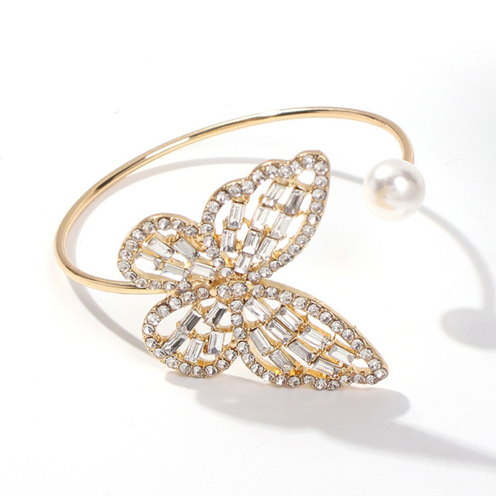 fashon butterfly all-match hollow sparkling diamond bracelet