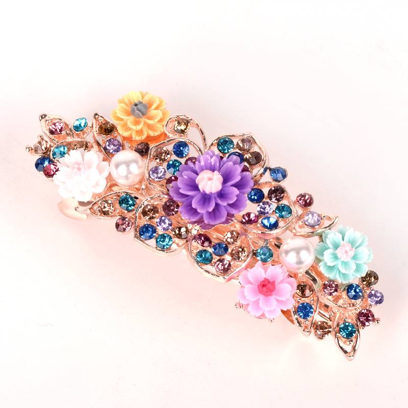 Alloy rhinestoneinlaid comb hair new hair accessories fivetooth comb plate hair clippicture4