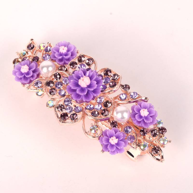 Alloy rhinestoneinlaid comb hair new hair accessories fivetooth comb plate hair clippicture8