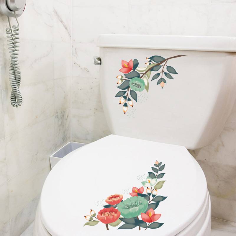 Autocollants dcoratifs latraux de salle de bain de toilette de personnalit crativepicture10