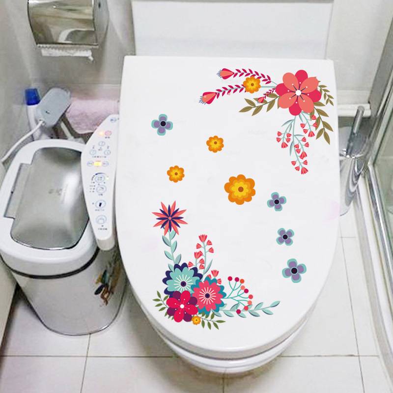 Autocollants dcoratifs latraux de salle de bain de toilette de personnalit crativepicture9