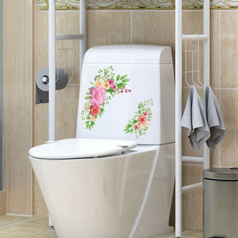 Autocollants dcoratifs latraux de salle de bain de toilette de personnalit crativepicture8