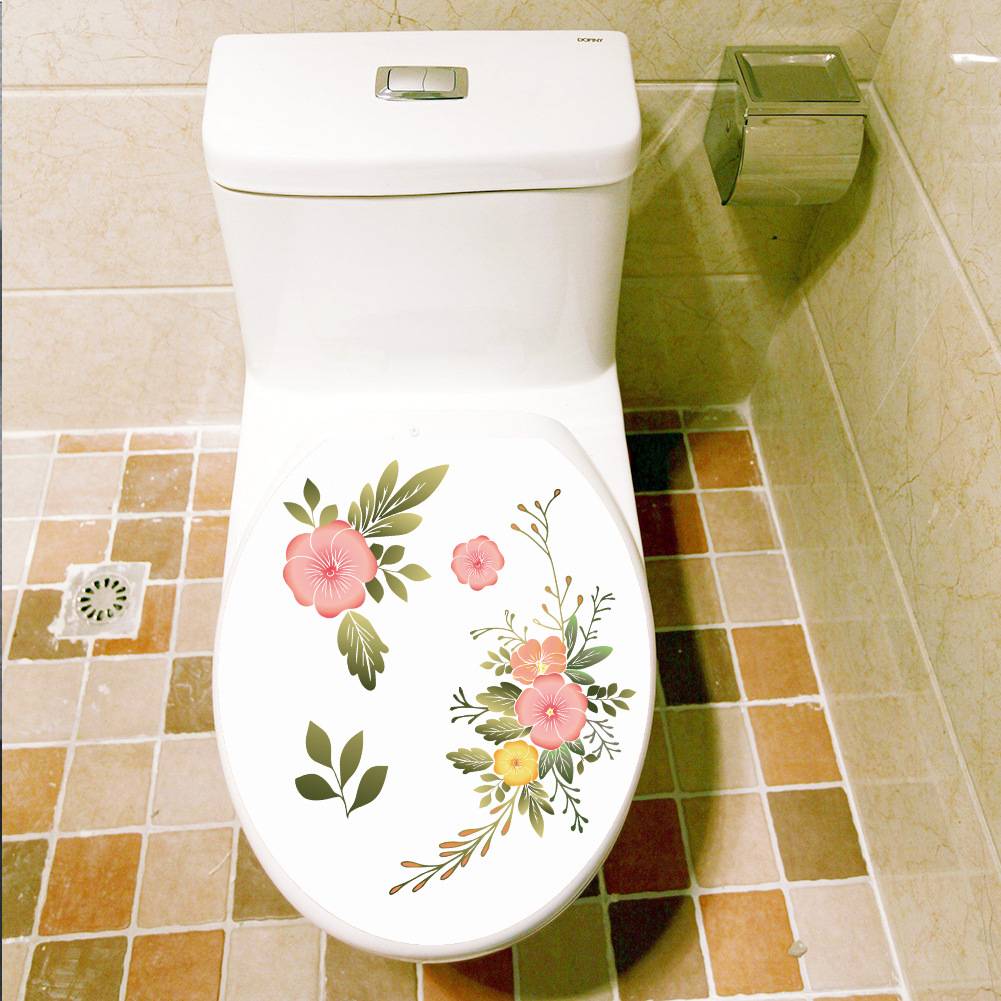 Autocollants dcoratifs latraux de salle de bain de toilette de personnalit crativepicture5
