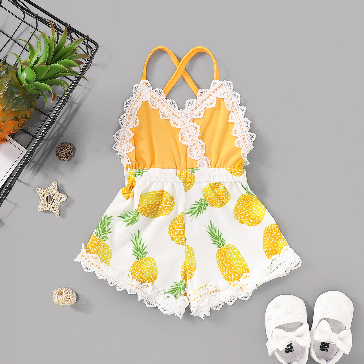 watermelon pineapple sunflower printing nonhood cute summer swimsuit NHSSX592795picture1