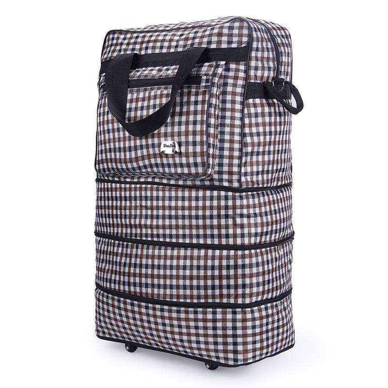 simple largecapacity luggage bag folding handheld universal wheel travel storage large bagpicture1