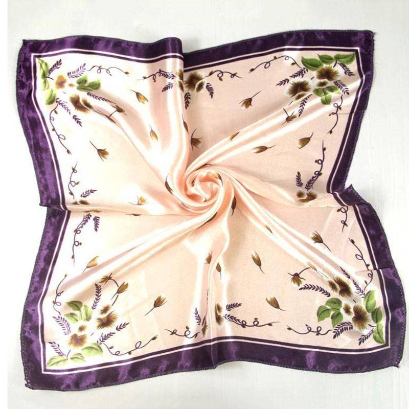 Autumn and winter small silk scarf womens imitation silk printing small square scarfpicture10