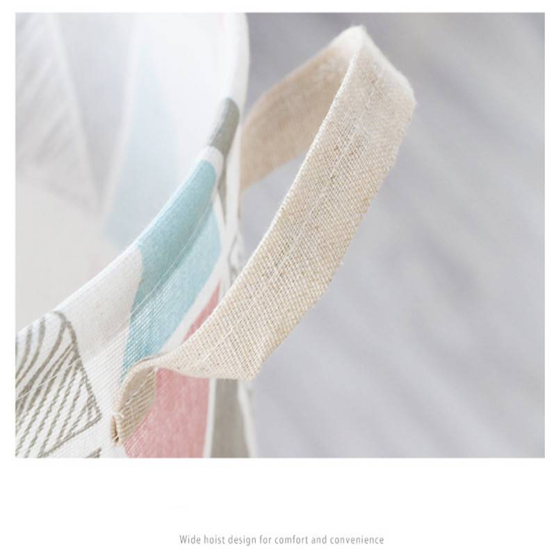 Household dirty clothes basket cotton linen cloth basket large waterproof collapsible laundry basket NHYSL600102picture11