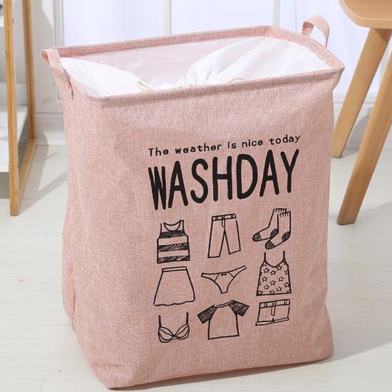 Household dirty clothes basket cotton linen cloth basket large waterproof collapsible laundry basket NHYSL600102picture18