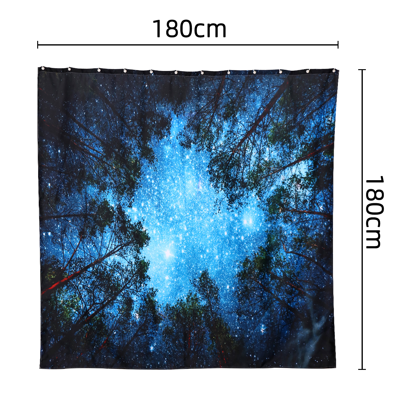 1 Stern Duschvorhang aus Polyester mit Aufdruck 180180picture4