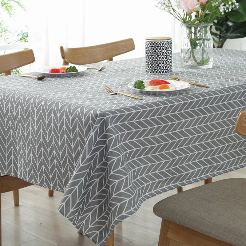 Nappe de table basse en tissu de dcoration de table simple en coton et linpicture5
