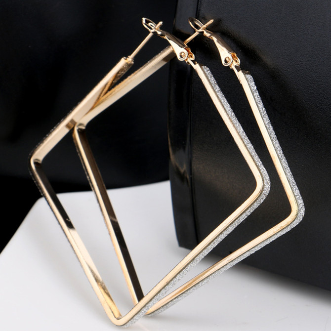 square geometric alloy fashion tide womens alloy earringspicture1
