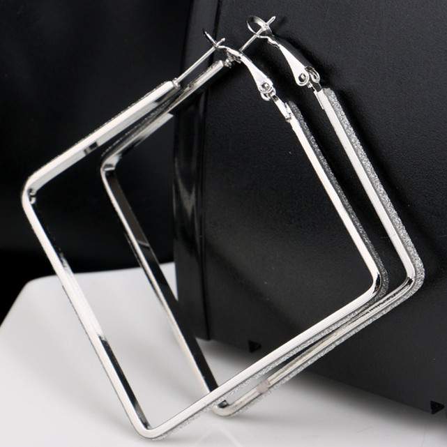 square geometric alloy fashion tide womens alloy earringspicture2