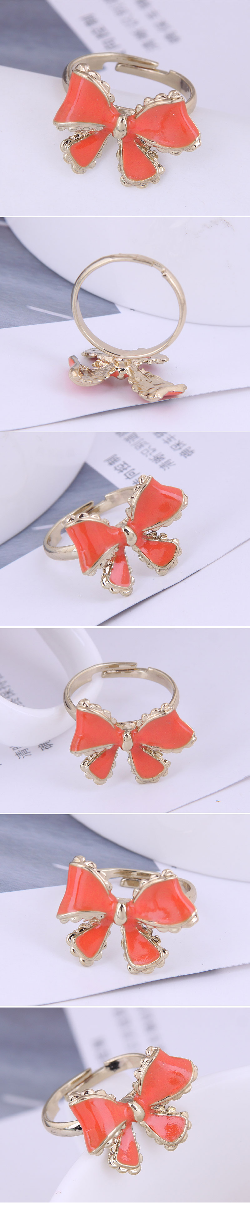 Korean style fashion sweet bow personality open ringpicture1