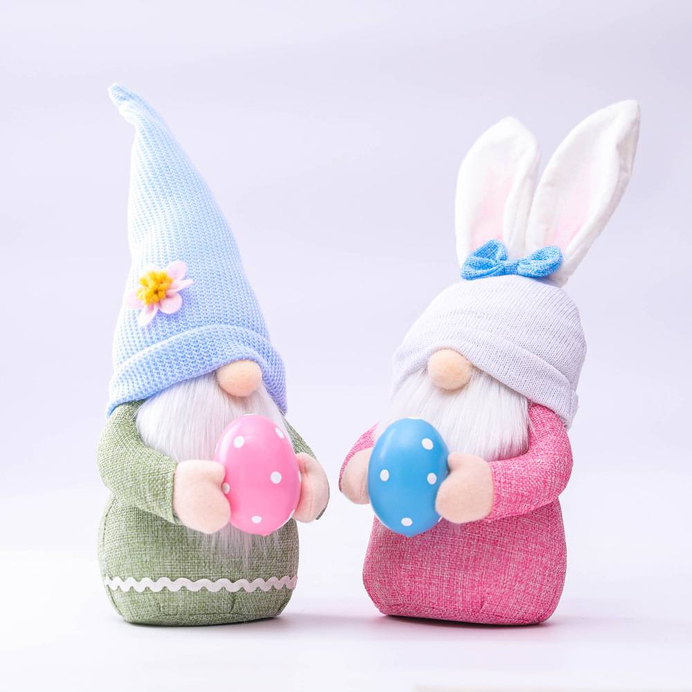 Pques rose oreilles plaid lapin nain poupe elfe poupe produits de dcoration de la maisonpicture2