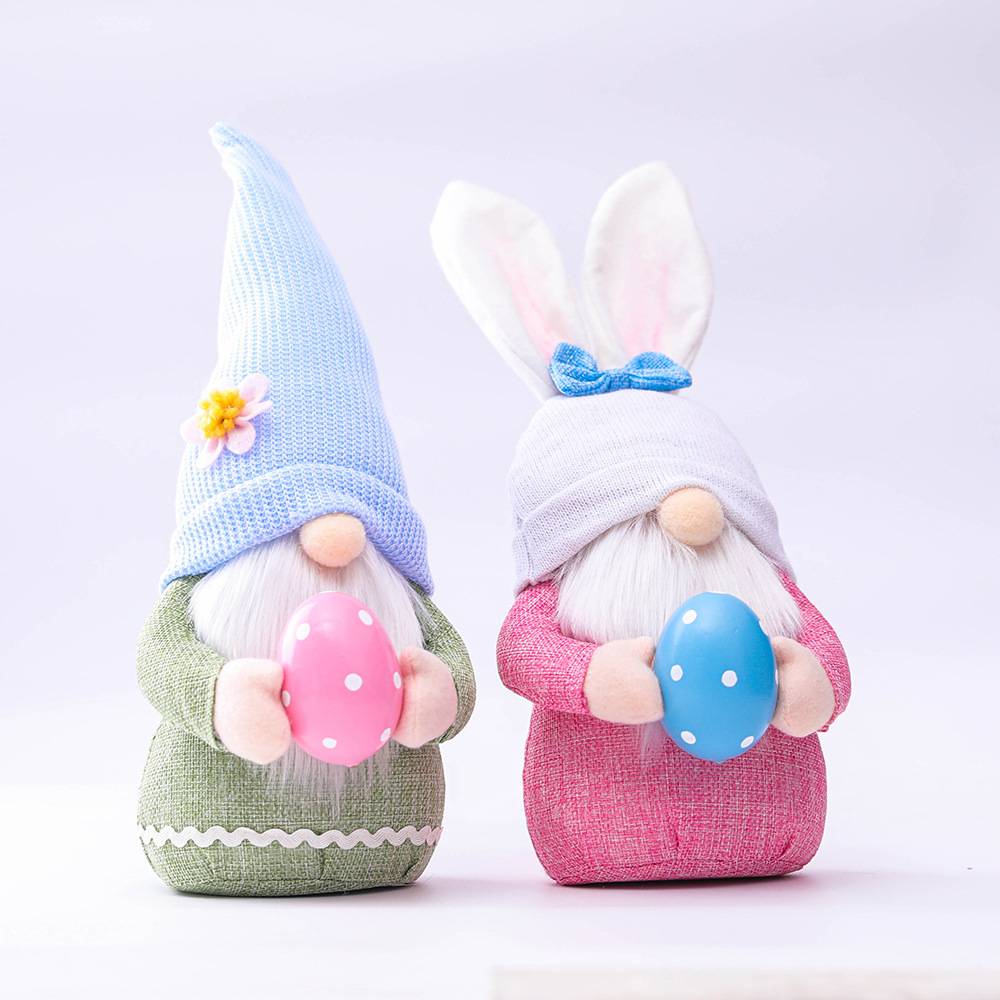 Pques rose oreilles plaid lapin nain poupe elfe poupe produits de dcoration de la maisonpicture3