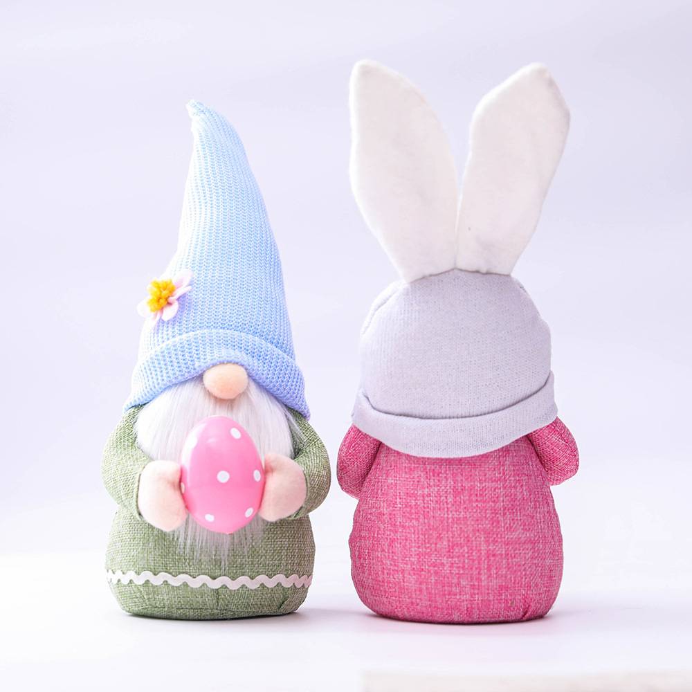 Pques rose oreilles plaid lapin nain poupe elfe poupe produits de dcoration de la maisonpicture4