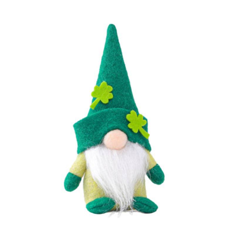 Trfle vert irlandais dcoration de poupe sans visage ornements de dcoration de vacancespicture9