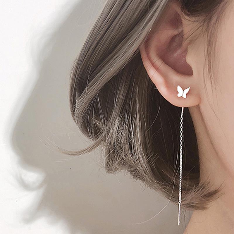 Long tassel simple alloy butterfly earringspicture2