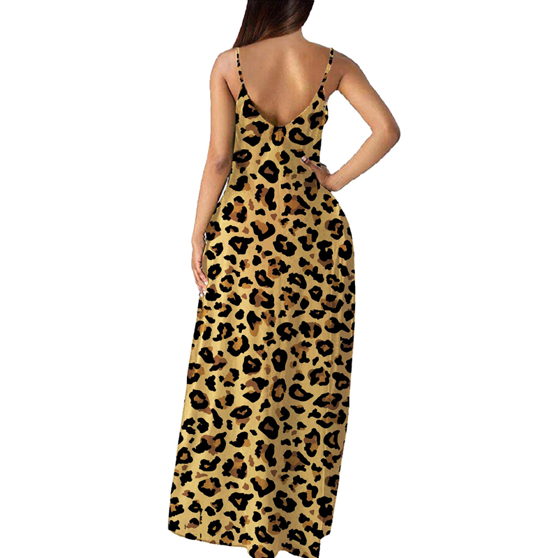 New womens suspender dress casual leopard print dresspicture2