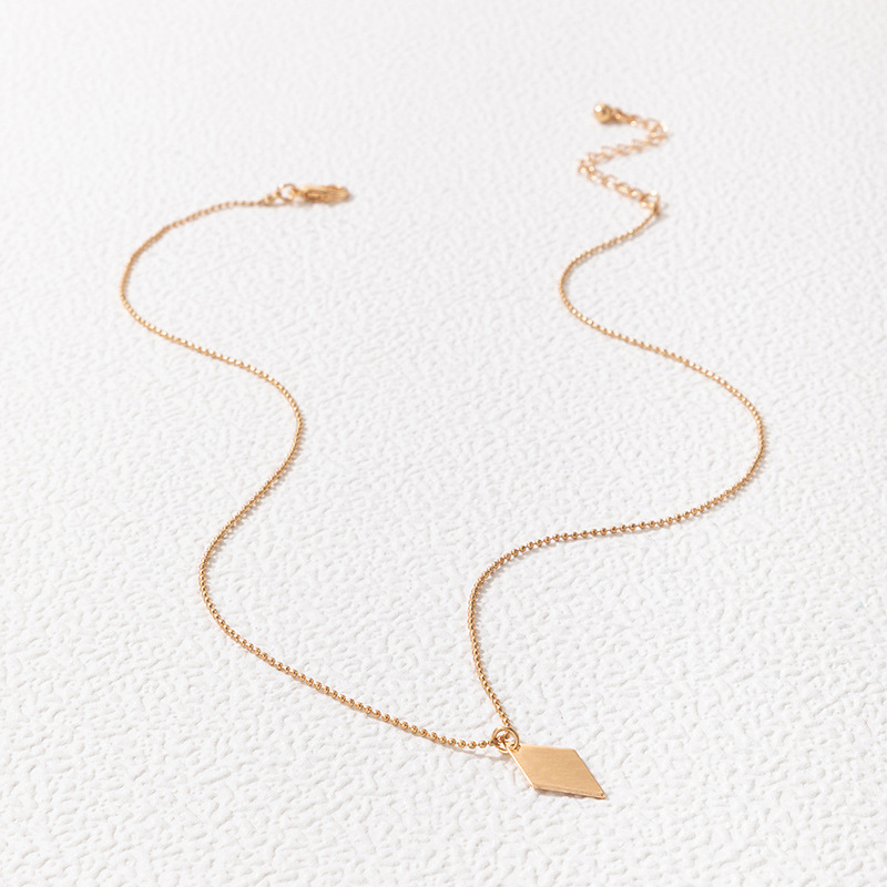 hip-hop alloy geometric single-layer geometric pendent necklace