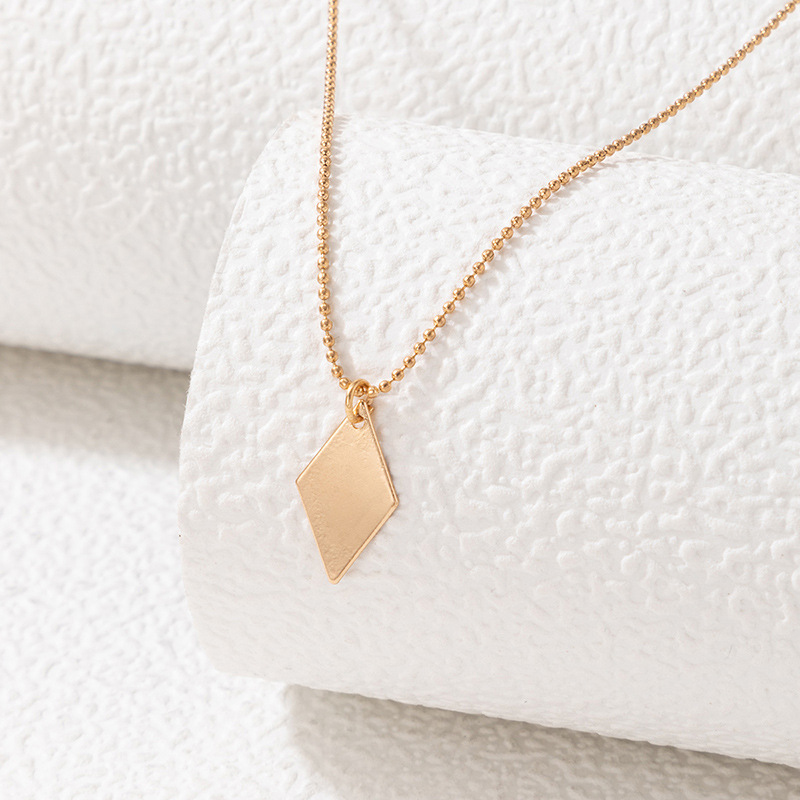 hip-hop alloy geometric single-layer geometric pendent necklace