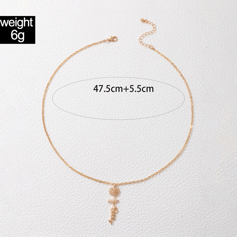 hip-hop alloy geometric single-layer geometric pendent necklace