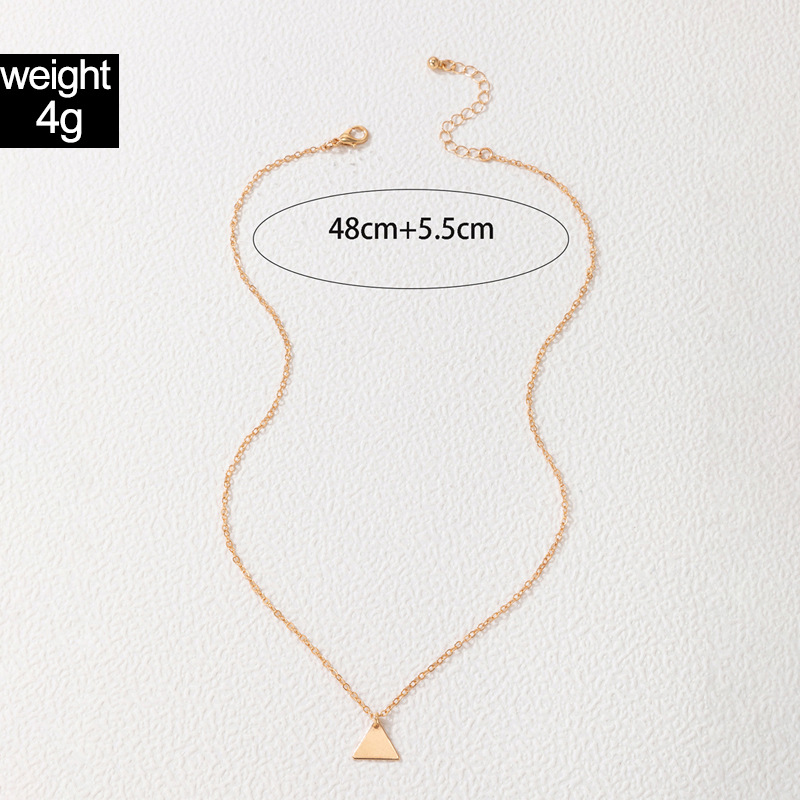 hip-hop alloy geometric single-layer geometric pendent necklace