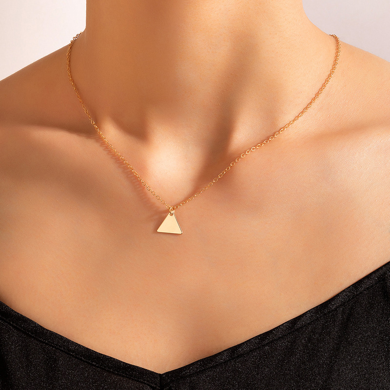 hip-hop alloy geometric single-layer geometric pendent necklace