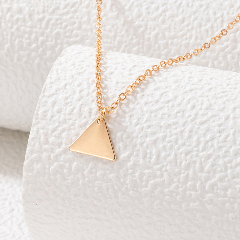 hip-hop alloy geometric single-layer geometric pendent necklace