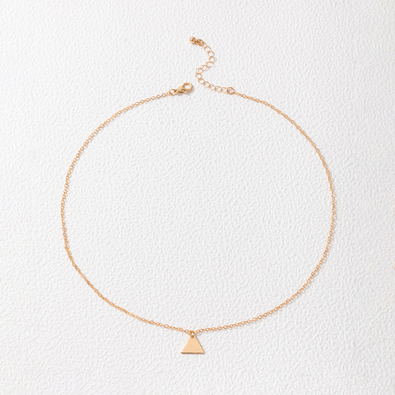 hip-hop alloy geometric single-layer geometric pendent necklace