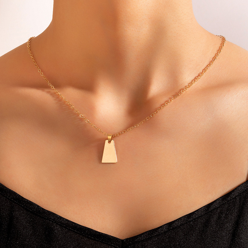 hip-hop alloy geometric single-layer geometric pendent necklace