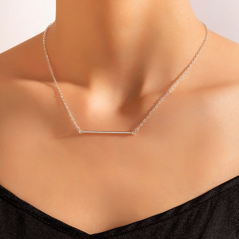 hip-hop alloy geometric single-layer geometric pendent necklace