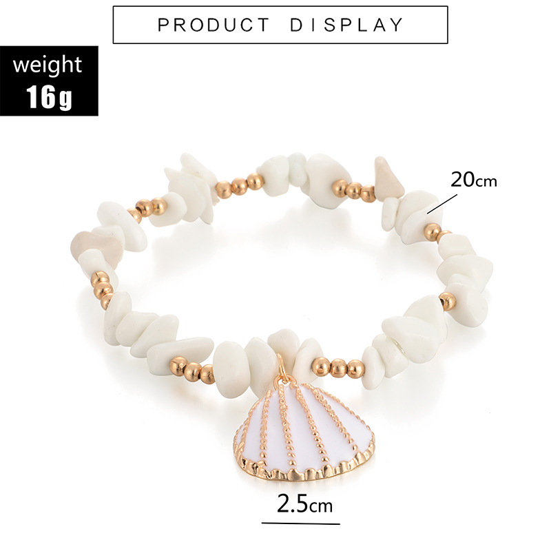 Bohemian Shell Double Bracelet Irregular Shell Pendent Bracelet Set