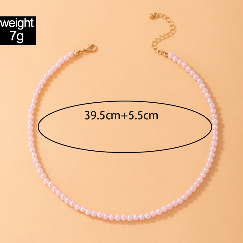 Korean Style Pearl Necklace Womenu0027s Single Layer Necklace