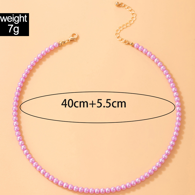 Korean Style Pearl Necklace Womenu0027s Single Layer Necklace