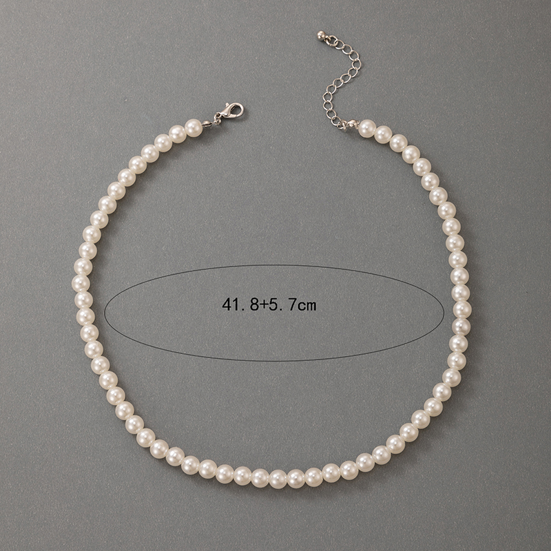 Korean Style Pearl Necklace Womenu0027s Single Layer Necklace