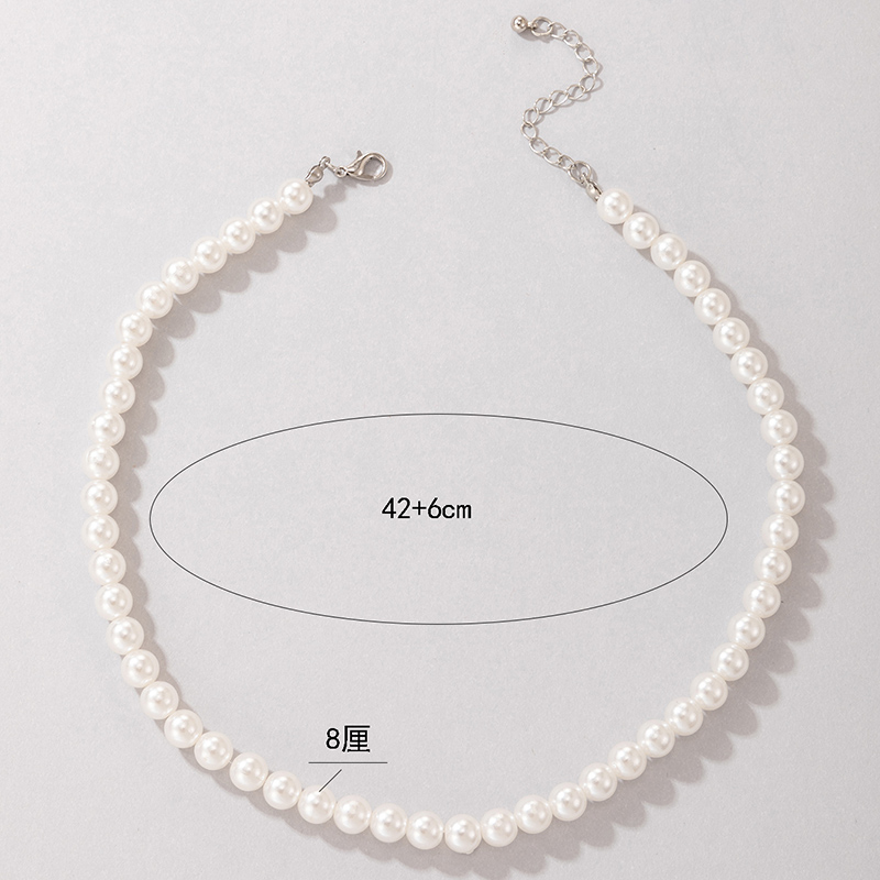 Korean Style Pearl Necklace Womenu0027s Single Layer Necklace