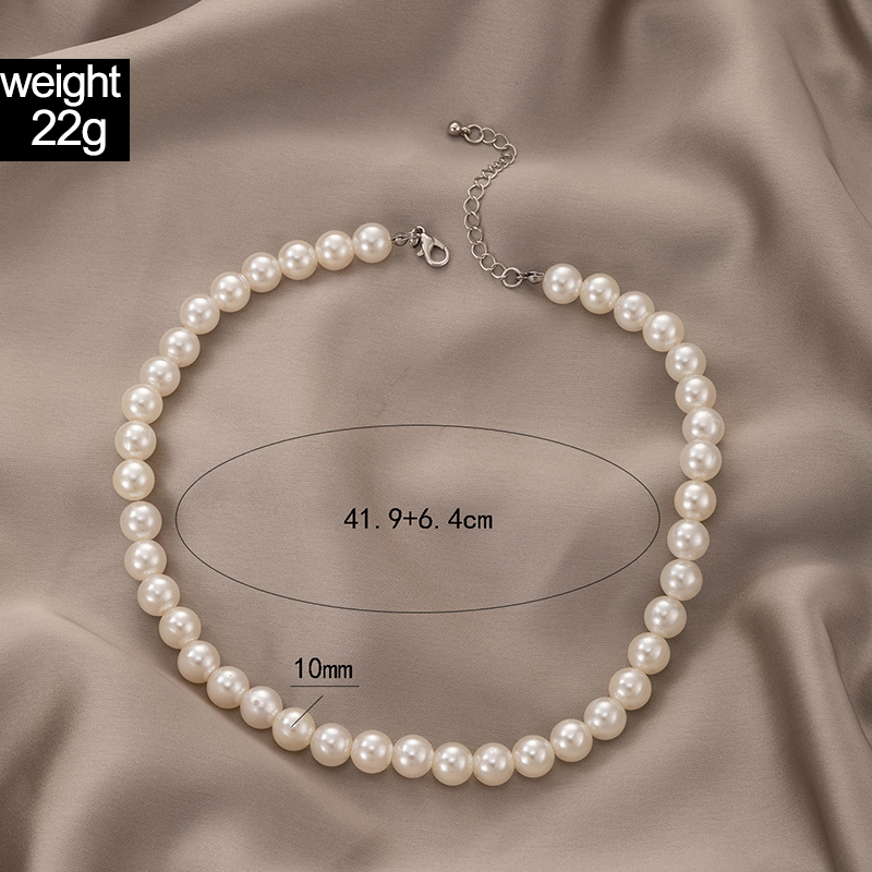 Korean Style Pearl Necklace Womenu0027s Single Layer Necklace