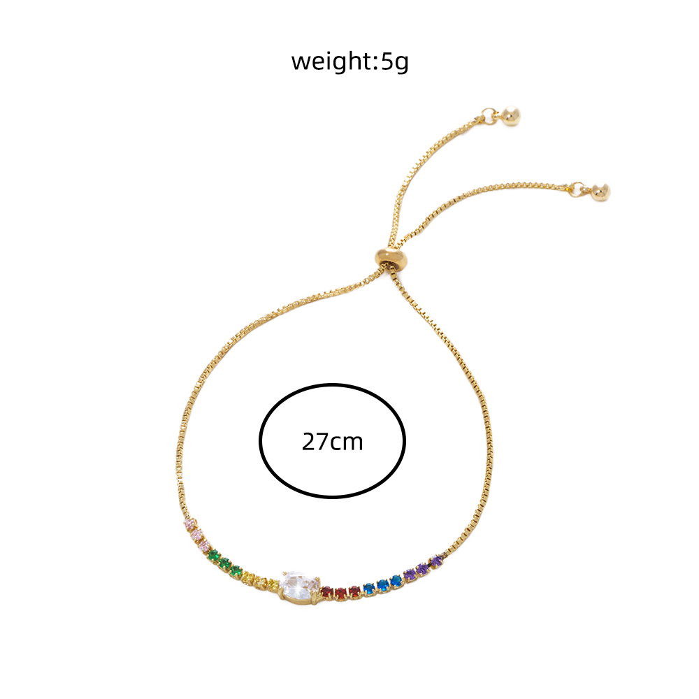 2020 neue einfache Mode Persnlichkeit Farbe Zirkon verstellbare venezianische Armband Schmuckpicture10