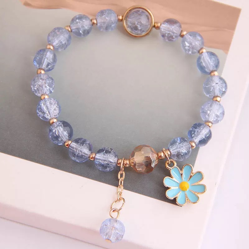 womens fashion crystal daisy pendent braceletpicture7