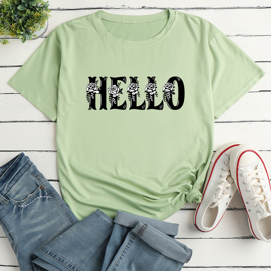 Letter Fashion Print Ladies Loose Casual TShirtpicture4