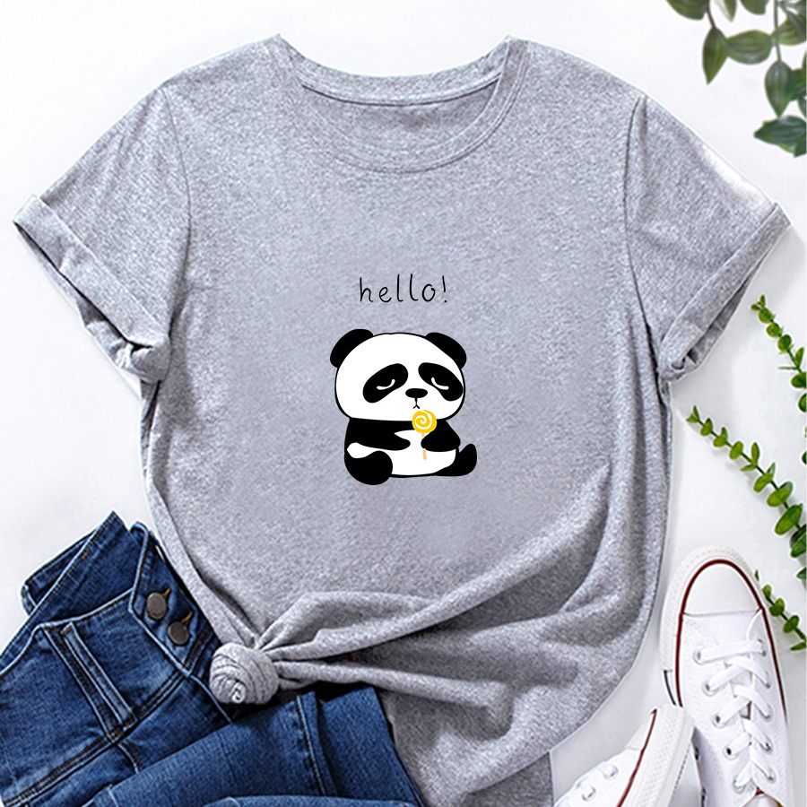 Panda Personality Print Tshirt dcontract pour femmepicture2