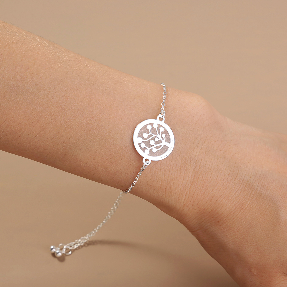 New creative personality tree of life elements bluegreen luminous stretchable adjustable bracelet jewelrypicture1
