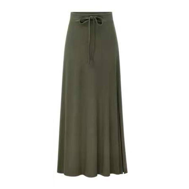 Fashion Banding Elastic Waist Pack Hip Skirt Slit Skirtpicture4