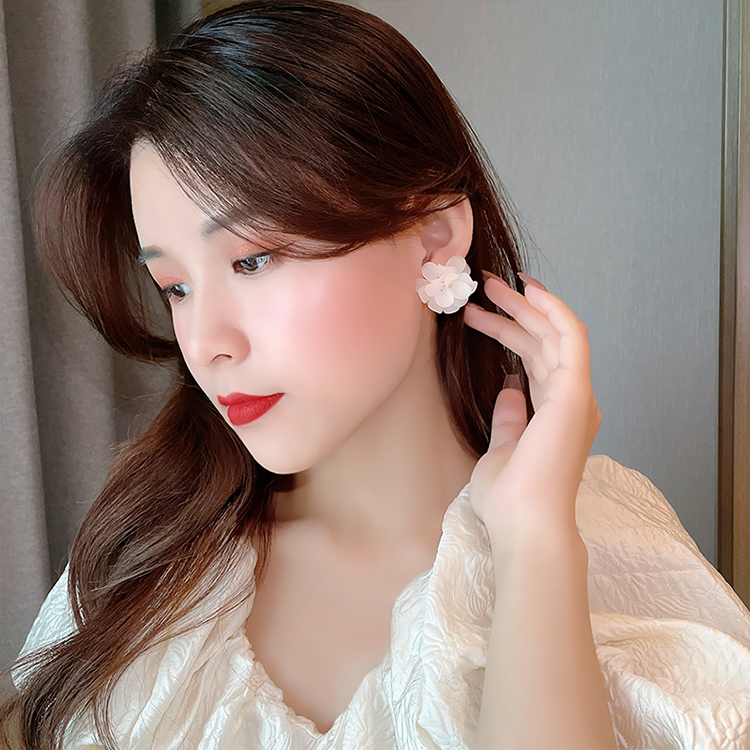 New summer earrings female new trendy resin flower earringspicture6