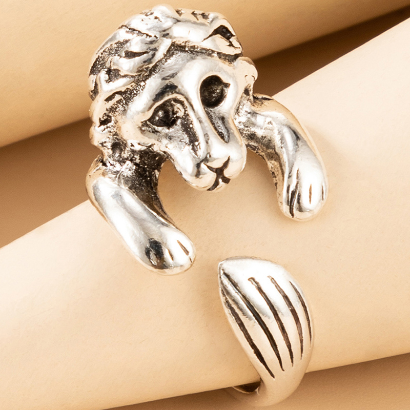 exaggerated retro alloy animal lion alloy ringpicture20